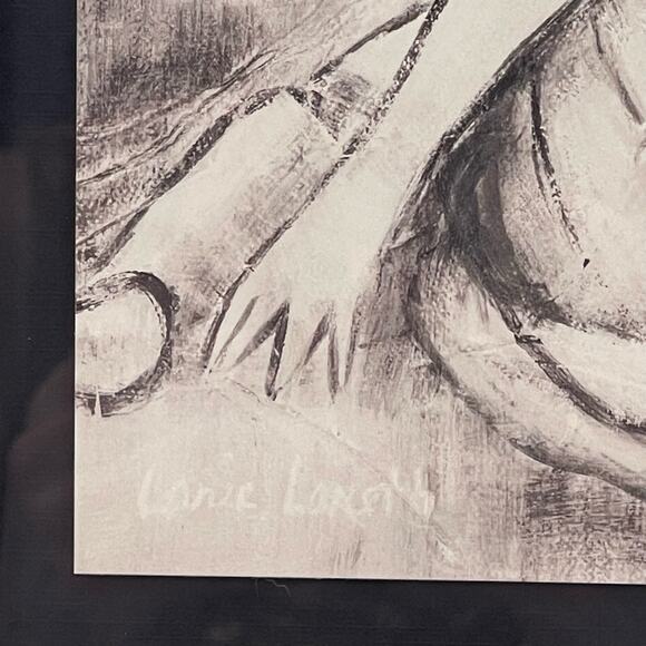 Lanie Loreth The Seated Woman Nude Black White Shadowbox Framed Print 15x17 inch - Picture 3 of 14